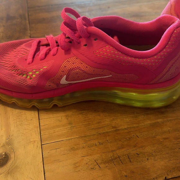 Nike Air Max Women's Pink Yellow Running US Shoes Tennis - Picture 9 of 11
